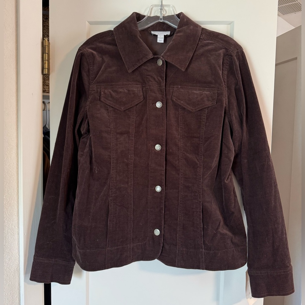 Charter Club NWT brown corduroy jacket